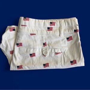 Nanette Lepore White Shorts with Flag Detail